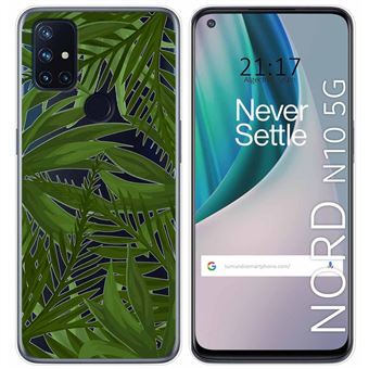 Capa Tumundosmartphone de Gel Transparente para Oneplus Nord N10 5G desenhos de design de selva - 1