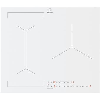 Placa de Indução Electrolux Placa de indução EIV63342CW de 3 zonas e 60 cm | Elétrica | 56 cm | 3 Zonas | Branco - 1