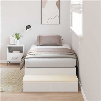 Estrado de cama com arrumação vidaXL |  Branco | 226.5 x 90 x 31.5 cm - 1