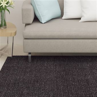 Tapete sisal natural vidaXL | 80x200 cm | preto - 1