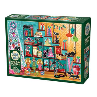 Puzzle Cobble Hill Christmas Cats | 1000 Peças - 1
