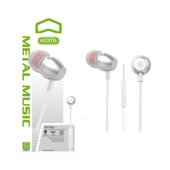 Auriculares com Microfone Accetel EP-1963 - Prateado - 1