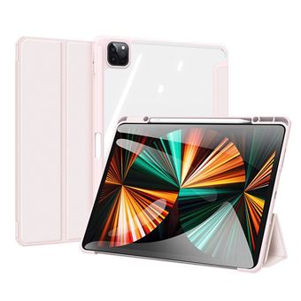 Capa Magunivers PU Prêmio com suporte dobrável em três partes rosa claro para Apple iPad Pro 12.9 inch 2021/2020/2018 - 1