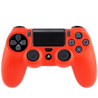 Capa Protectora em Silicone para Comando PS4 Vermelho - 1