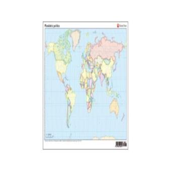 Paq/50 Mapas Planisferio Político Mudos En Color - 1