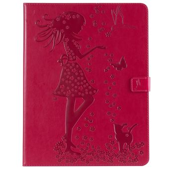 Capa Magunivers PU menina e gato com carrinho rosa para Apple iPad Pro 12.9 inch (2018) - 1