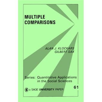 Multiple Comparisons - Structural Models for Qualitative Data - Paperback - 1986 - 1