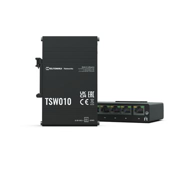 Switch de Rede Teltonika TSW010 DIN Rain Switch 5 x | Preto - 1