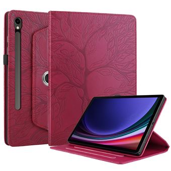 Capa FLOODKING para Samsung Galaxy Tab S10FE Plus | Giratória 360º | Botão Rotativo | Vermelho - 1