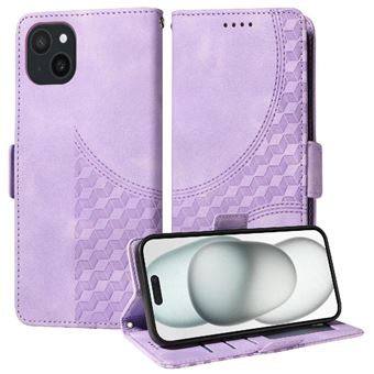 Capa FLOODKING para iPhone 15 | Design Acolchoado | Couro PU Premium | Roxo - 1