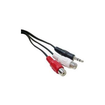 Conector Jack Stereo 3.5MM - 2 Conectores PHONO 0,20 m - 1