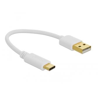 DeLOCK 85352 cabo USB 0,15 m 2.0 USB A USB C Branco