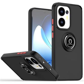 Capa TUMUNDOSMARTPHONE fosca com borda preta e anel giratório 360 para Oppo Reno 13FS 4G / 13 FS 5G - 1
