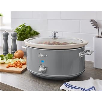 Panela de Cozedura Lenta Swan SF17031GRN | Cinzento - 1