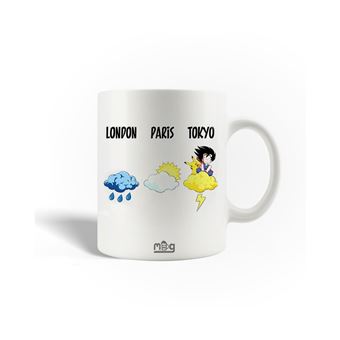 Caneca Maniacase Dragon Ball e Pokémon Londres Paris Tóquio - 1