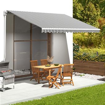 Tecido de Substituição para Toldo vidaXL 4,5x3 m antracite e branco - 1