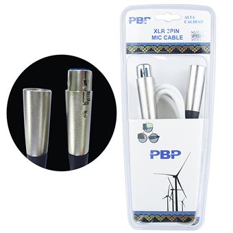 Cabo Pritech BC-243 | Extensão Microfone XLR-3 Pins - Branco - 1
