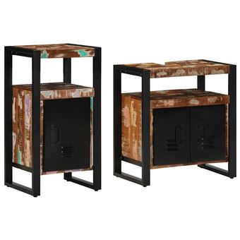 Conjunto de Móveis para WC com armazenamento vidaXL | 2 Peças - 1