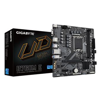 Motherboard GIGABYTE B760M E | Castanho escuro - 1