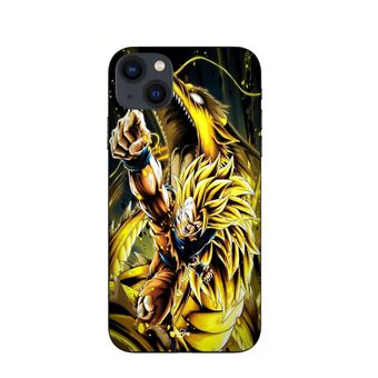 Capa Maniacase para Iphone 14 Plus Son Goku Super Saiyan SSJ3 Attaque point Dragon - 1