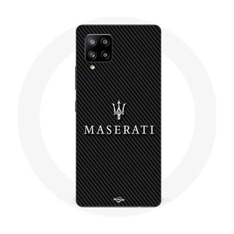 Capa Maniacase Para Samsung Galaxy A42 5G | Maserati Fundo Branco Carbono - 1