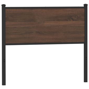 Cabeceira de substituição vidaXL | 100cm | derivados madeira/aço carvalho castanho - 1