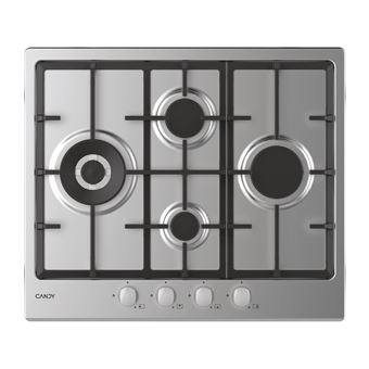 Placa a Gás Candy Idea CHG6D4WX | 59.5 cm | 4 Zonas | Aço inoxidável - 1