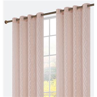 Cortina Bordada Losango em Relevo BOD HOME | 140x260cm | Rosa - 1