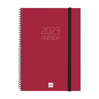 Agenda A5 Semanal Espiral com Elástico Finocam Beta 2023 | Vermelho - 1