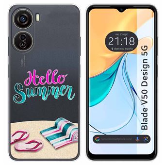 Capa de silicone TUMUNDOSMARTPHONE para Zte Blade V50 Design 5G | transparente desenhos verão - 1