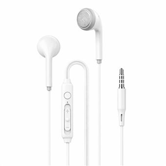 Auriculares com Fio e Microfone Integrado Jack 3.5mm Accetel EP2410 | Branco - 1