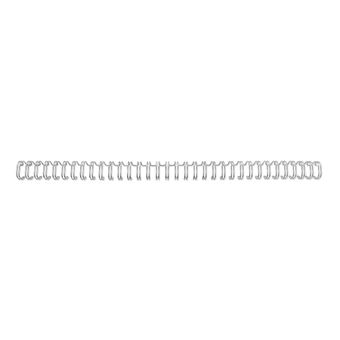 GBC A4 WIRES 3:1 NO4 6MM SILVER (100) - 1