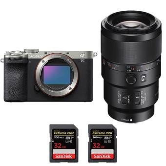 Sony A7C II Silver + FE 90mm f/2.8 Macro G OSS + 2 SanDisk 32GB Extreme PRO UHS-II SDXC 300 MB/s + PDF MCZ DIRECT - 1