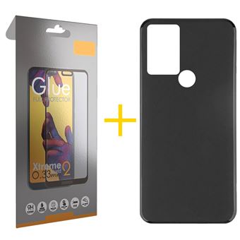 Pack 1 x Película de Vidro Temperado Full + Capa skyhe TCL 30 SE Silicone Liso - Preto - 1
