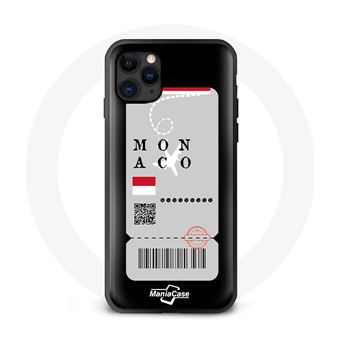 Capa Maniacase para Iphone 11 Pro Bilhete de Avião Mônaco - 1