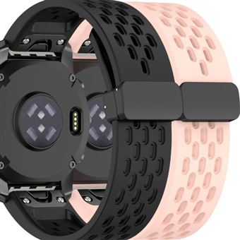 Pack Antiimpacto 2x Bracelete SnapFlow para Garmin Fenix 8 51 mm amoled | Preto e Rosa - 1