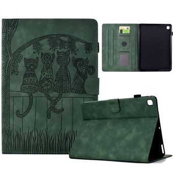 Capa ZURSANA para iPad Air 3 (3ª geração, 2019) e iPad Pro de 10,5 " (2017) | Flip | Estampado de Gatos | Suporte Ajustável | Verde - 1