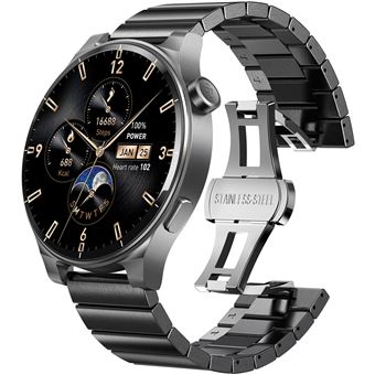 Smartwatch CHRONUS | Frequência Cardíaca | Pressão Arterial | À Prova D 'Água | Preto - 1