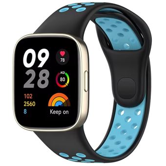 Bracelete Desportiva Dual Tone Antiimpacto para Redmi Watch 3 Active | Preto e Azul - 1