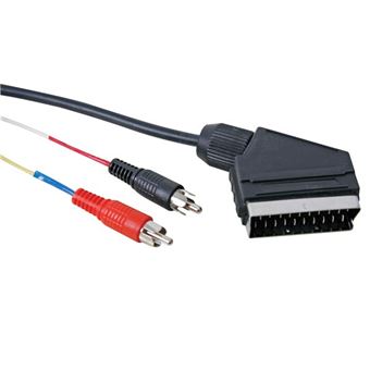 Velleman AVW060 adaptador de cabo de vídeo 5 m 2 x RCA SCART (21-pin) Preto - 1