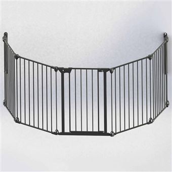 Portão de Segurança Noma com 5 painéis Modular Metal Preto