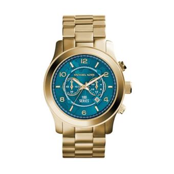 Relógio Michael Kors Watch Hunger Stop Oversized Runway Gold-Tone Stainless Steel Watch | Dourado - 1