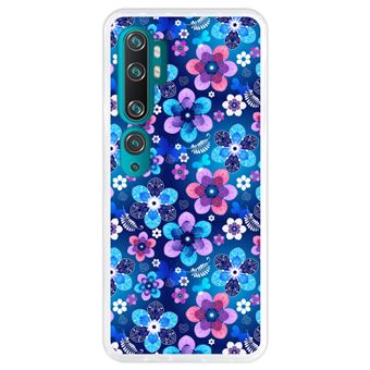 Capa Hapdey para Xiaomi Mi Note 10 - Note 10 Pro - CC9 Pro | Silicone Flexível em TPU | Design Teste padrão floral primavera - Transparente