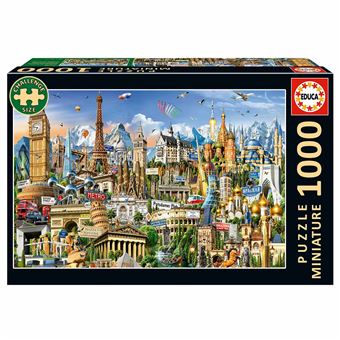Puzzle Educa Miniature Simbolos da Europa | 1000 Peças - 1