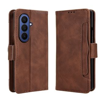 Capa FOXDOCK Protetora para Samsung Galaxy Z Fold 7 | Suporte e Flip de couro PU | À Prova de Choque | Castanho - 1