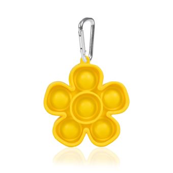 Mini Bubble Pop DAM | Flor com Porta-chaves Amarelo - 1