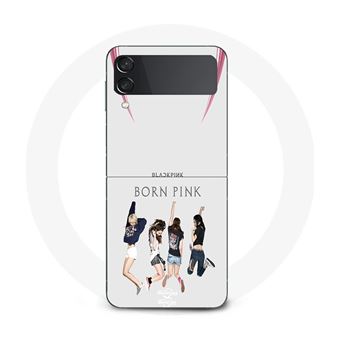 Capa Maniacase para Samsung Galaxy Z Flip4 Rosa Preto Nascido Rosa Kpop - 1