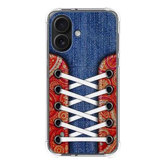 Capa de silicone TUMUNDOSMARTPHONE anti-choque para iPhone 16 (6.1) | Design Tênis 11 - 1