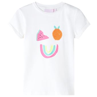 T-shirt infantil | vidaXL | cru 140 | 9 a 10 anos - 1
