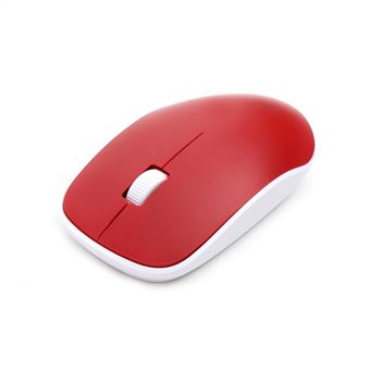 Rato Wireless Omega OM0420WR | 1200 DPI | Vermelho, Branco - 1